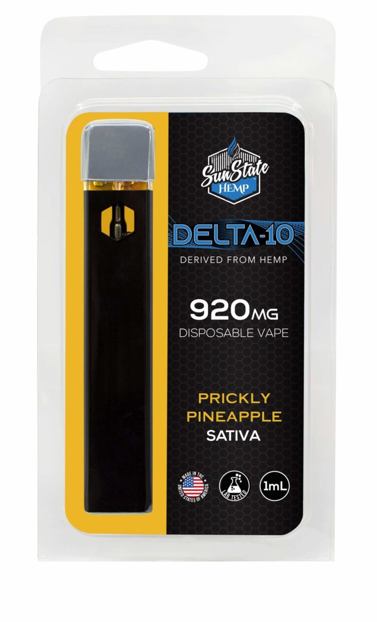 Sativa Disposable Vape Cartridge | Delta-10 | Prickly Pineapple | 920mg (THC)