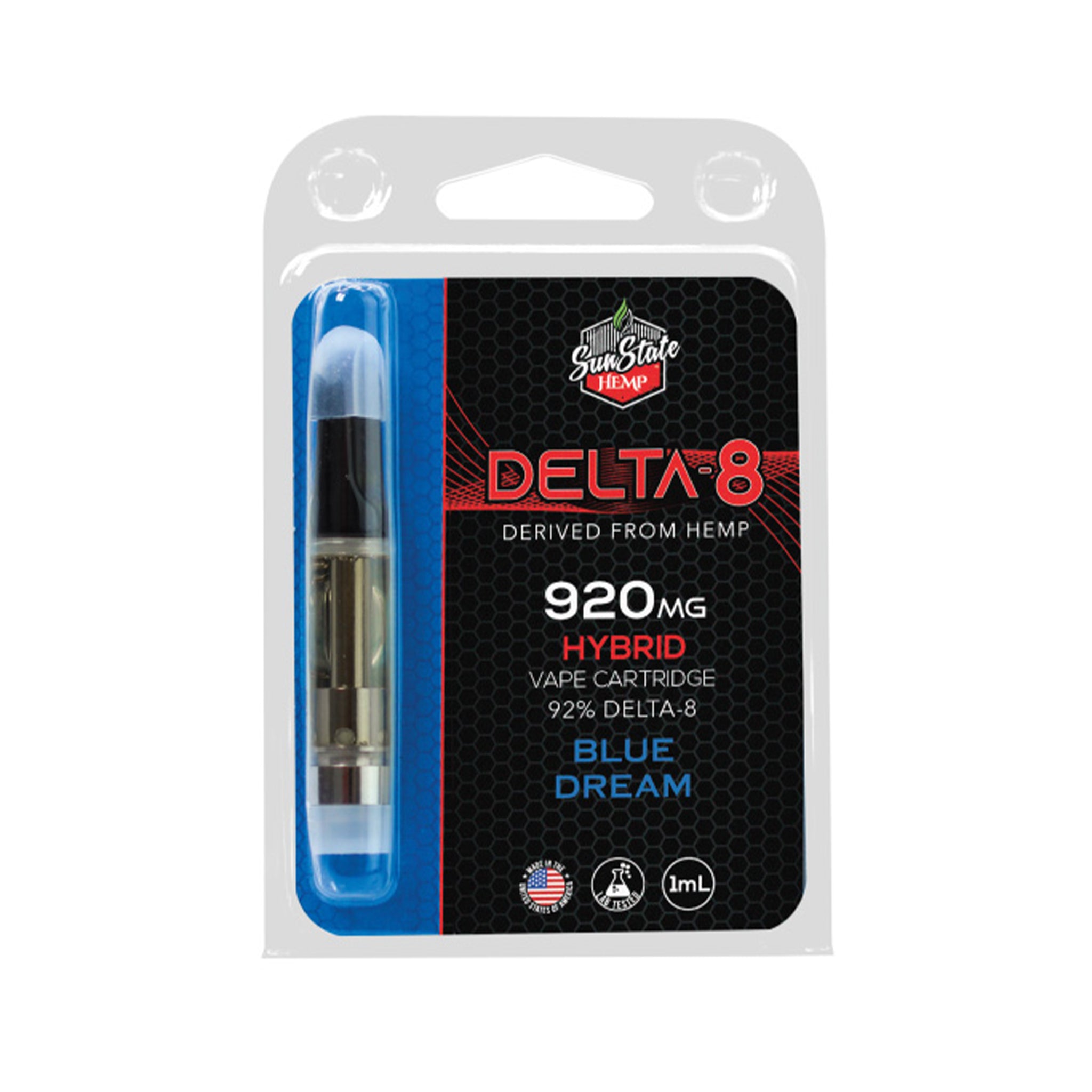 Delta-8 Derived From Hemp Hybrid Vape Cartridge | Blue Dream | 920mg