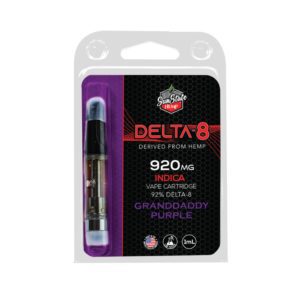 Delta-8 Derived From Hemp Hybrid Vape Cartridge | Grandaddy Purple | 920mg