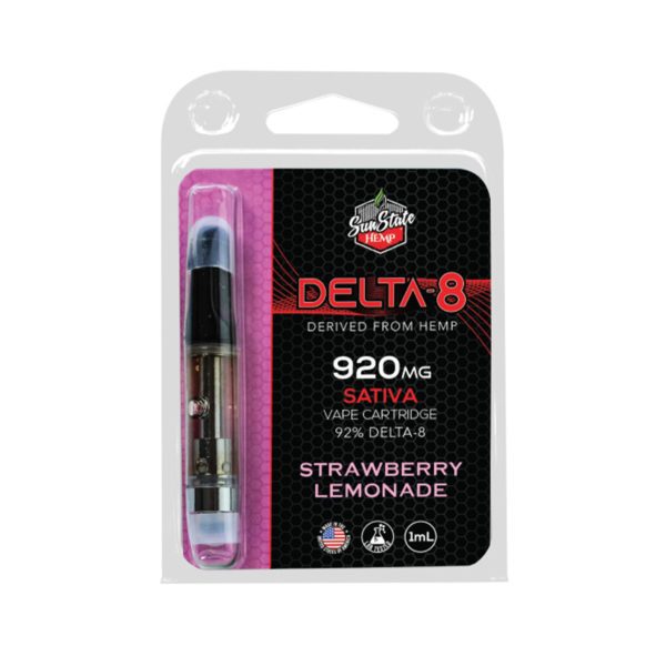Delta-8 Derived From Hemp Hybrid Vape Cartridge | Strawberry Lemonade | 920mg